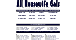 Desktop Screenshot of allhousewifegals.com